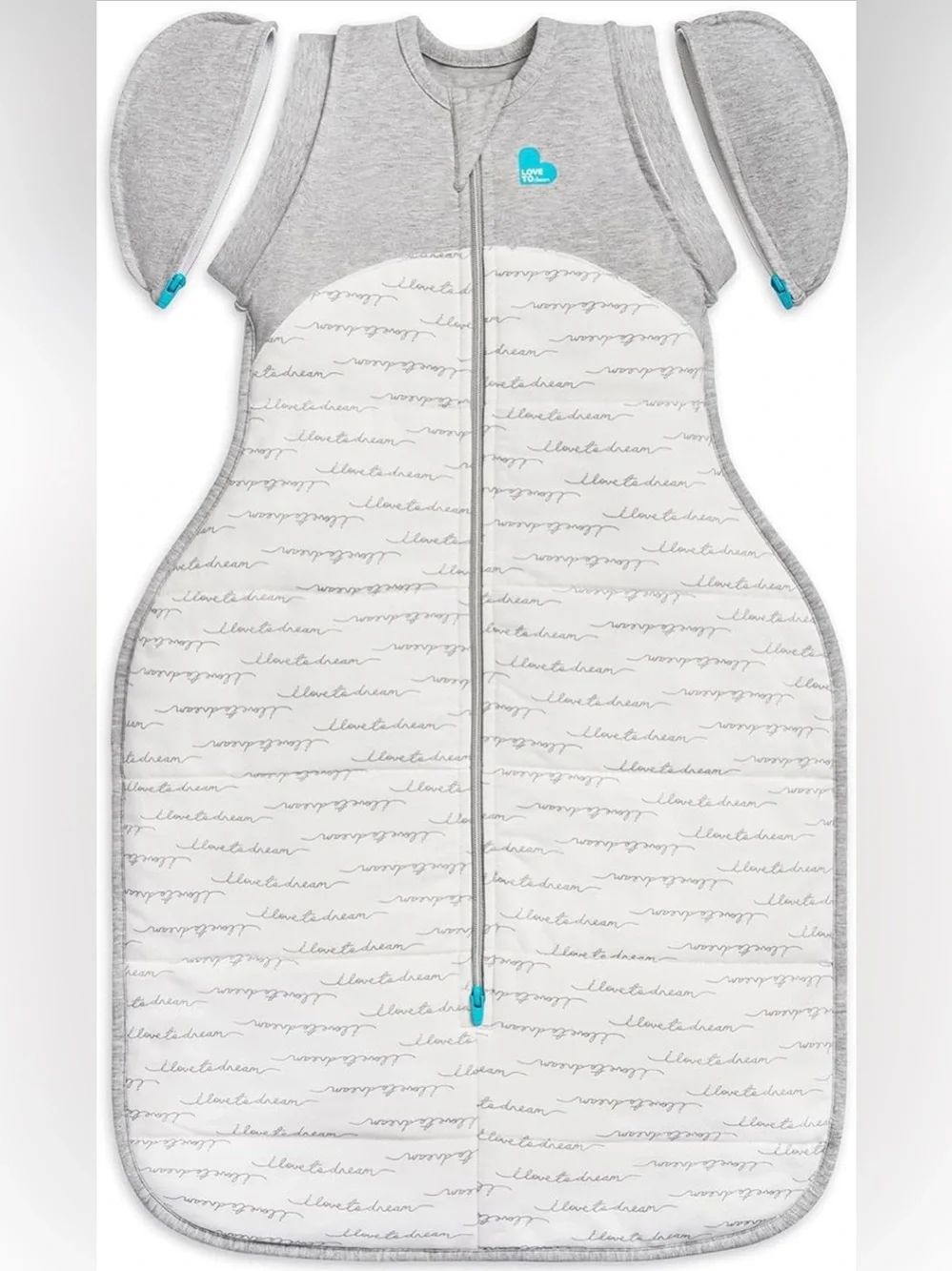Love to Dream Grey and White Swaddle Sleep Sack